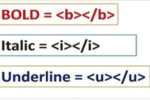 Lesson 3: bold, italic, underlining, nesting tags