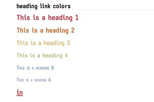 Lesson 6: section headings, link colors